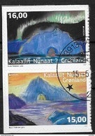 Groënland 2017, N°730/731 Oblitérés Adhésifs Issus De Carnet Europa Chateaux - Used Stamps