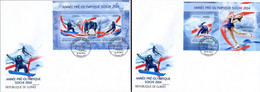 Guinea 2013, Pre Winter Olympic Games, Smowboard, Sking, Bobsleig, 3val In BF +BF In 2FDC - Winter 2014: Sotschi