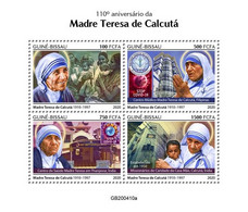 Guinea Bissau.  2020 110th Anniversary Of Mother Teresa. (410a)  OFFICIAL ISSUE - Mère Teresa