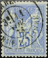 N°78 Sage 25c. Outremer. Cachet Du 11 Novembre 1876 à Paris (Rue D'Aligre) - 1876-1898 Sage (Tipo II)