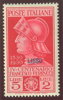 ITALIA COLONIE EGEO LIPSO SASS. 12 - 16 NUOVI - Egeo (Lipso)