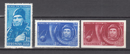 Romania 1961,3V,space,aerospace,ruimtevaart,luft Und Raumfahrt,de L'aérospatiale,MNH/Postfris(A3919) - América Del Norte