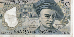 FRANCE 50 FRANCS 1982 P-152  CIRC. - 50 F 1976-1992 ''quentin De La Tour''