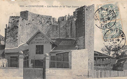 Compiègne         60         Les Ruines De La Tour Jeanne D'Arc  . Cycles Automobiles Decurey      (voir Scan) - Compiegne
