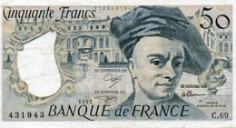 FRANCE 50 FRANCS 1991 P-152  CIRC.XF - 50 F 1976-1992 ''Quentin De La Tour''