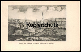 ALTE POSTKARTE IDSTEIN IM TAUNUS IM JAHRE 1646 NACH MERIAN STICH Ansichtskarte AK Postcard Cpa - Idstein