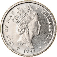 Monnaie, Isle Of Man, Elizabeth II, 5 Pence, 1990, TTB+, Copper-nickel, KM:209.2 - Île De  Man