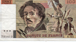 FRANCE 100 FRANCS 1987 P-154  VF+ - 100 F 1978-1995 ''Delacroix''