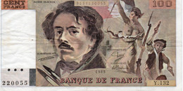 FRANCE 100 FRANCS 1989 P-154  VF+ - 100 F 1978-1995 ''Delacroix''