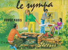 Etiquette Vin De Table Le Sympa Cuvée Fabis - El Arte De La Mesa