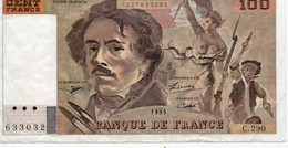 FRANCE 100 FRANCS 1995 P-154  CIRC.XF++ - 100 F 1978-1995 ''Delacroix''