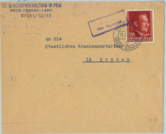 95387 - POLAND General Government - POSTAL HISTORY - Cover From PCIM To KRAKAU  1943 - Otros & Sin Clasificación