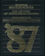 ** 1987 Bélyegkincstár Picit Sérült Fekete Borítóval, Benne Feketenyomat Blokk Piros Sorszámmal (40.000) - Altri & Non Classificati