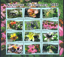 Niuafo'ou, Tin Can Island, 2013, Butterflies, Insects, Animals, MNH Sheet, Michel 527-538 - Autres - Océanie