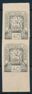 (*) Kárpát Ukrajna 1945 Mi 83 Szürke Próbanyomat Fogazatlan ívszéli Pár Gumi Nélküli Papíron / Proof Imperforate Margin  - Andere & Zonder Classificatie