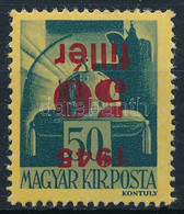 ** 1945 Kisegítő (I.) 50f/50f Fordított Felülnyomással (törés / Folded) - Autres & Non Classés