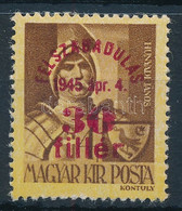 ** 1945 Felszabadulás 30f/4f Sárga Alapnyomattal - Autres & Non Classés