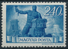 ** 1945/1946 Újjáépítés 240P Kék Festékfolttal Az értékszám Alatt - Autres & Non Classés