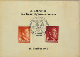 95410 - POLAND General Government - POSTAL HISTORY - SPECIAL POSTMARK  1941- LUBLIN - Otros & Sin Clasificación