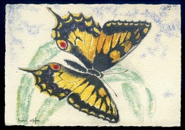 Cpa Pochoir Illustrateur André Stéfan Les Papillons De France - Le  Machaon  NOV20-17 - Papillons