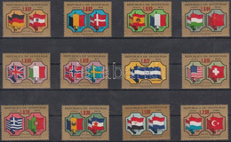 ** 1975 100 éves Az UPU (1974) Sor Mi 842-853 + Blokk 25 - Andere & Zonder Classificatie