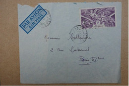 FRANCE Lettre Du Senegal 1942 DAKAR A Paris TIMBRE POSTE AERIENNE Rue Lakanal , Par Avion - Briefe U. Dokumente