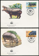 ** 1984 WWF: Törpe Víziló Sor + 4 Db FDC Mi 1315-1318 - Sonstige & Ohne Zuordnung