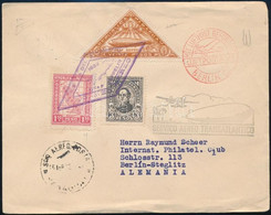 1932 Zeppelin Ajánlott Levél / Registered Zeppelin Cover Asuncion - Friedrichshafen - Berlin - Altri & Non Classificati