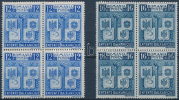 ** 1940 Balkán-antant Sor Négyestömbökben Mi 615-616 - Andere & Zonder Classificatie