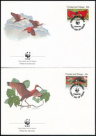 1990 WWF: Skarlátbalta, Madár Sor Mi 596-599 4 Db FDC-n - Andere & Zonder Classificatie