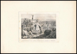 Cca 1840 Trajanus Ruhájával Kötözik A Sebesülteket Acélmetszet / Traian Gives Away His Clothes To Bind The Injured. Stee - Estampes & Gravures