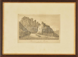 Cca 1840 Thyrnstein An Der Donau Acélmetszet. 12x19 Cm Üvegezett Keretben - Estampes & Gravures