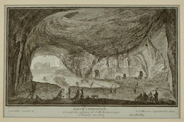 La Grotta Vicino A Santa Maria Cappella Vecchia, Rézmetszet, Papír, Paszpartuban, 16×25 Cm - Estampes & Gravures