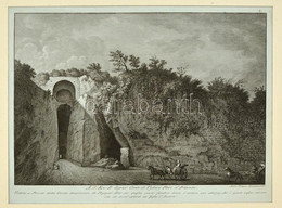 A Crypta Neapolitana Látképe, Rézmetszet, Papír, Paszpartuban, 29×39 Cm - Estampes & Gravures
