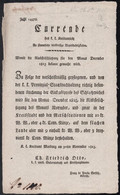 1825 Régi Hirdetmény Német Nyelven - Ohne Zuordnung