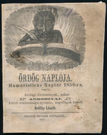 1856 Pest, Ördög Naplója, Humoristicus Naptár 1856-ra, Restaurált, Hiányos (48-51., és 62-65. Oldalak Között), 89 P - Ohne Zuordnung