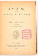 Dr. Simonyi Jenő: A Zsidók és Az Antisémita áramlat. Bp., 1894, Franklin. Félvászon Kötés, Kissé Kopottas állapotban. - Sin Clasificación