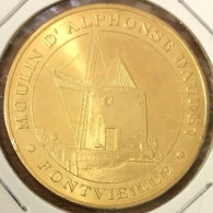 13 FONTVIEILLE LE MOULIN D'ALPHONSE DAUDET MDP 2009 MEDAILLE MONNAIE DE PARIS JETON TOURISTIQUE MEDALS COINS TOKENS - 2009