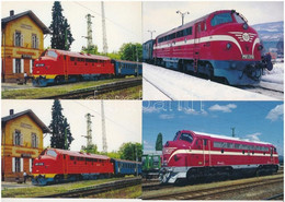 ** 13 Db MODERN Motívum Képeslap: NOHAB Dízelvillamos Mozdonyok / 13 Modern Motive Postcards: Hungarian Diesel Electric  - Sin Clasificación