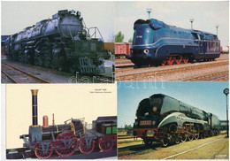 ** 6 Db MODERN Motívum Képeslap: Külföldi Gőzmozdonyok / 6 Modern Motive Postcards: Railway, Locomotives - Sin Clasificación