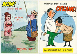 ** 5 Db MODERN Francia Humoros Erotikus Motívum Képeslap / 5 Modern French Erotic Humorous Motive Postcards - Sin Clasificación