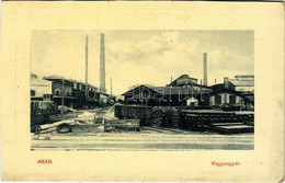 T4 1912 Arad, Waggongyár, Vagongyár, Iparvasút. W. L. Bp. 212. Mandl Ignác Kiadása / Wagon Factory, Industrial Railway ( - Non Classificati