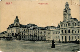 T4 1910 Arad, Városház Tér, Városháza. W. L. 942. / Town Hall, Street View (EM) - Non Classificati