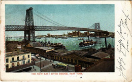 T2/T3 1905 New York, The New East River Bridge, Horse-drawn Tram, Pilsner Beer, Brewery, Steamship. E. Frey & Co. Publis - Non Classés