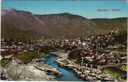 T2/T3 1916 Mostar, General View + "K.u.K. FESTUNGSKOMMANDO TREBINJE" (crease) - Ohne Zuordnung