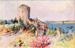 ** T2 Constantinople, Instanbul; Roumeli Hissar Castle, Fortress. Artist Signed - Non Classés