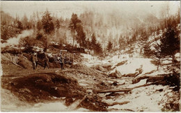 * T2/T3 Fedezék A Kárpátokban / WWI Austro-Hungarian K.u.K. Military, Shelter In The Carpathians, Group Of Soldiers. Pho - Zonder Classificatie