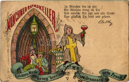 T3 1884 (Vorläufer!) Münchner Rathskeller. Leichten Muth Bring' Herein Sorgen Lass'draussen Sein. Prosit! / German Beer  - Non Classés