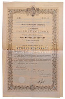 Budapest 1892. "A Magyar Korona Országai 4%-al Kamatozó Járadékkölcsön" államadóssági Kötvény 200K-ról, Szárazpecséttel, - Ohne Zuordnung