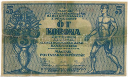 1919. 5K "OSZTRÁK-MAGYAR BANK BANKJEGYEIRE" T:III- Ragasztások Adamo K8.1 - Ohne Zuordnung